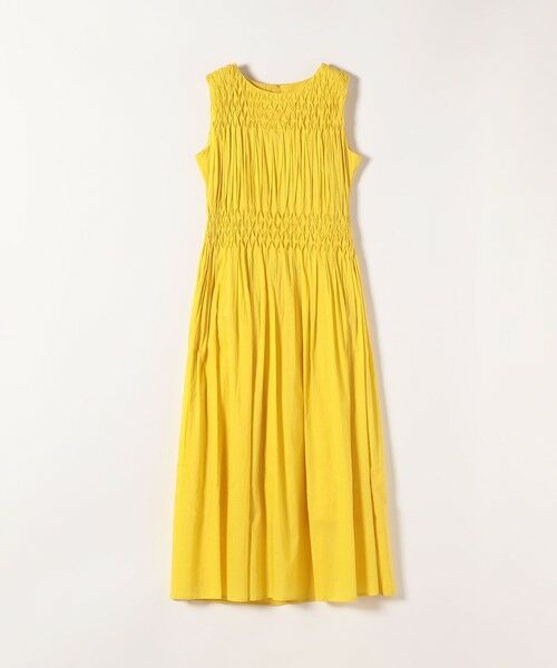 SHIPS / シップス ロング・マキシ丈ワンピース | 《一部追加予約》【WEB限定】SHIPS any: ハンドスモッキング  コットン フレア ノースリーブ ワンピース | 詳細20