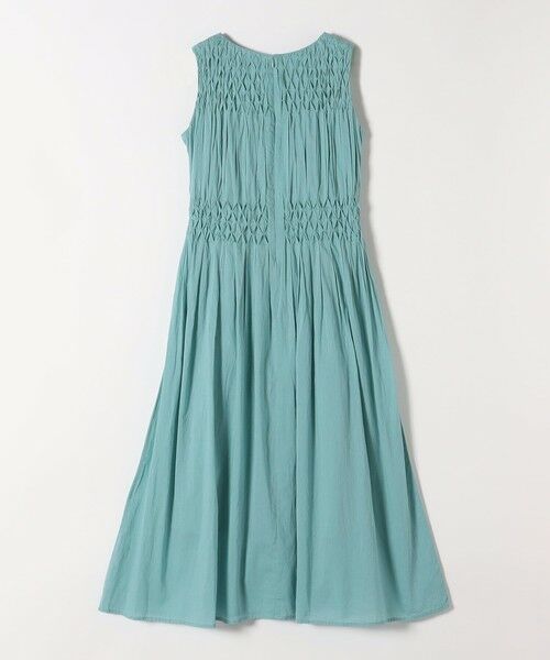 SHIPS / シップス ロング・マキシ丈ワンピース | 【WEB限定】SHIPS any: ハンドスモッキング  コットン フレア ノースリーブ ワンピース | 詳細26