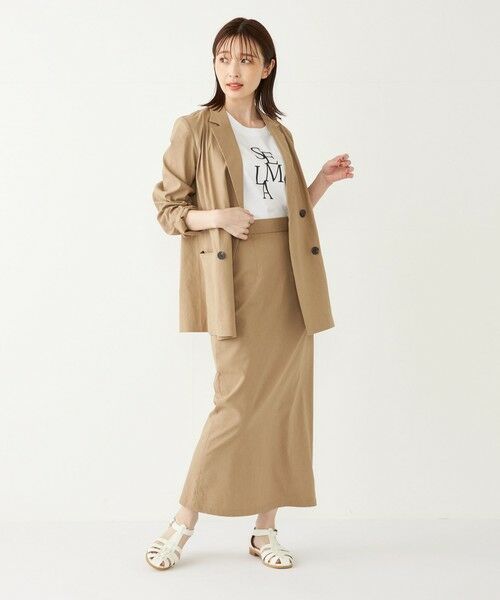 SHIPS for women / シップスウィメン ロング・マキシ丈スカート | SHIPS Colors:リネン ミックス タイトスカート(セットアップ対応可能) | 詳細16