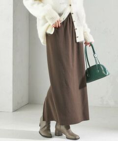 SHIPS / シップス ロング・マキシ丈スカート | 〈手洗い可能〉リブ ジャージー 2WAY ストレッチ スカート