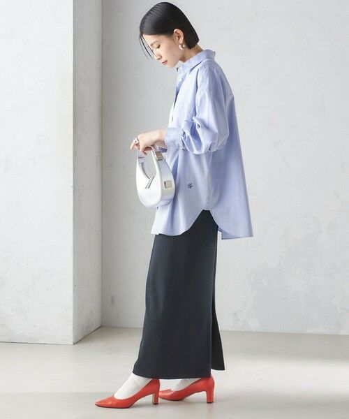 SHIPS / シップス ロング・マキシ丈スカート | 〈手洗い可能〉リブ ジャージー 2WAY ストレッチ スカート | 詳細20