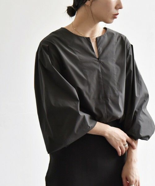 SHIPS for women / シップスウィメン シャツ・ブラウス | quaranciel:〈洗濯機可能〉タイプライター スキッパー パフ ブラウス | 詳細11