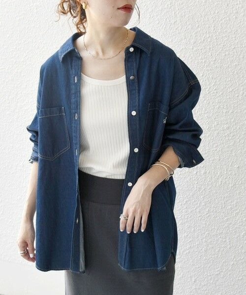 SHIPS for women / シップスウィメン シャツ・ブラウス | SHIPS any: デニム ポケット シャツ［SHIPS any DENIM］ | 詳細25