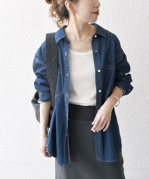 SHIPS for women / シップスウィメン シャツ・ブラウス | SHIPS any: デニム ポケット シャツ［SHIPS any DENIM］ | 詳細26