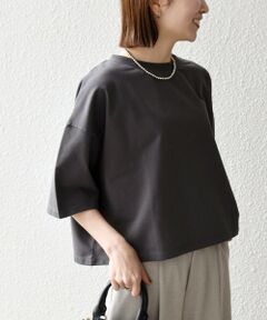 SHIPS / シップス Tシャツ | 《一部追加予約》【WEB限定】SHIPS any:〈洗濯機可能〉インレイ ハーフスリーブ ショートTEE