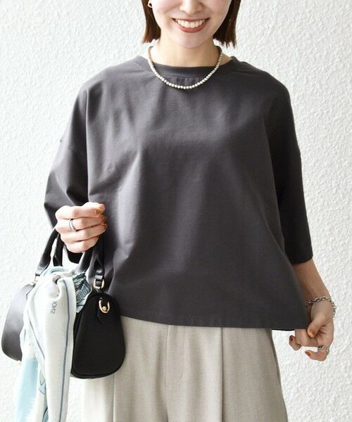 SHIPS / シップス Tシャツ | 《一部追加予約》【WEB限定】SHIPS any:〈洗濯機可能〉インレイ ハーフスリーブ ショートTEE | 詳細13