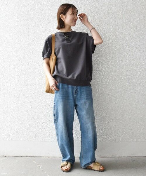 SHIPS / シップス Tシャツ | 《一部予約》【WEB限定】SHIPS any:〈洗濯機可能〉インレイ コクーン ショートスリーブ プルオーバー | 詳細11