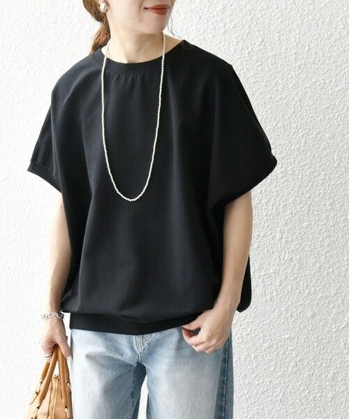 SHIPS / シップス Tシャツ | 《一部予約》【WEB限定】SHIPS any:〈洗濯機可能〉インレイ コクーン ショートスリーブ プルオーバー | 詳細20