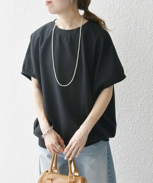 SHIPS / シップス Tシャツ | 《一部予約》【WEB限定】SHIPS any:〈洗濯機可能〉インレイ コクーン ショートスリーブ プルオーバー | 詳細23