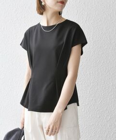 SHIPS any:〈手洗い可能〉ウエスト タック フレンチ TEE