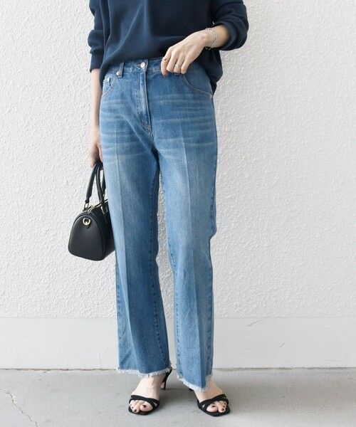 SHIPS for women / シップスウィメン デニムパンツ | SHIPS any: センタープレス デニム パンツ［SHIPS any DENIM］ | 詳細11