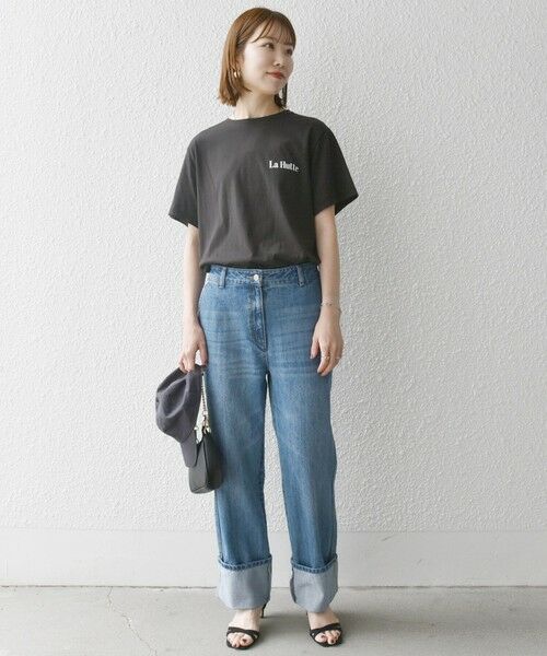 SHIPS for women / シップスウィメン デニムパンツ | SHIPS any: ワイド ロールアップ デニム パンツ［SHIPS any DENIM］ | 詳細8