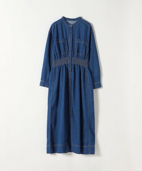 SHIPS / シップス ロング・マキシ丈ワンピース | 《一部予約》SHIPS any: シャーリング デニム ポケット ワンピース ［SHIPS any DENIM］ | 詳細16