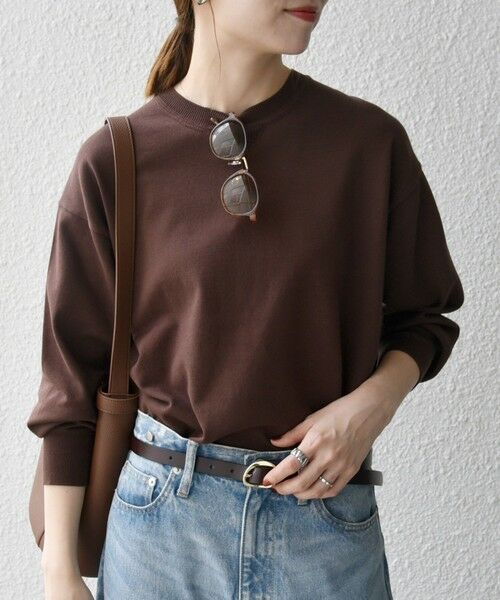 SHIPS / シップス ニット・セーター | 《一部追加予約》SHIPS any:〈手洗い可能〉スウェットライク ニット プルオーバー | 詳細22