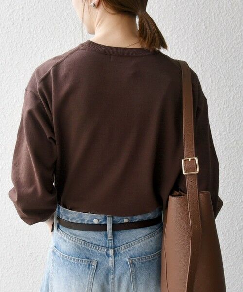 SHIPS / シップス ニット・セーター | 《一部追加予約》SHIPS any:〈手洗い可能〉スウェットライク ニット プルオーバー | 詳細24