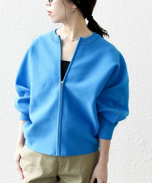 SHIPS / シップス カーディガン・ボレロ | 《一部追加予約》【WEB限定】SHIPS any:〈手洗い可能〉ドルマン ジップ ブルゾン カーディガン | 詳細30