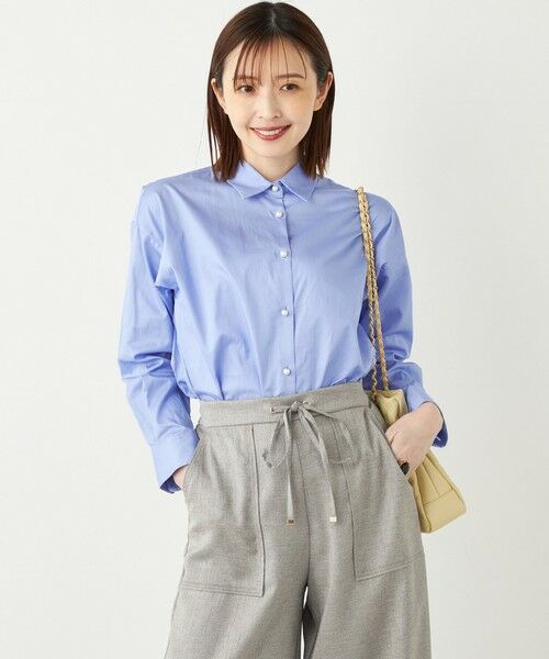 SHIPS for women / シップスウィメン シャツ・ブラウス | SHIPS Colors:〈洗濯機可能〉パールモチーフボタン シャツ 2◇ | 詳細24