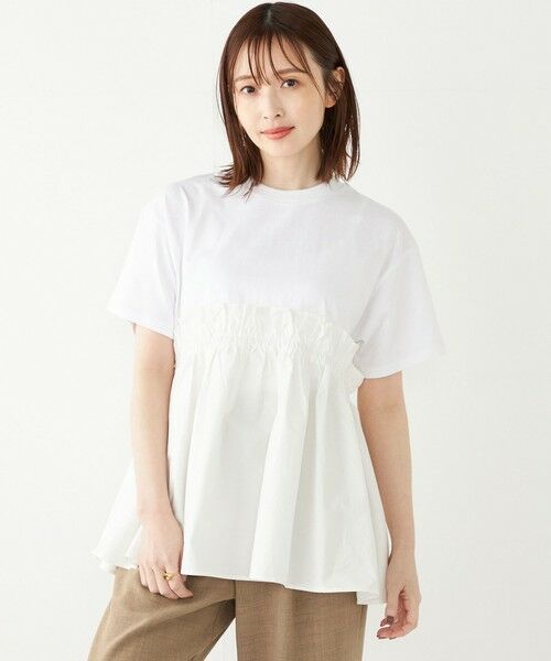 SHIPS for women / シップスウィメン カットソー | SHIPS Colors:〈手洗い可能〉フハク ドッキング TEE 2◇ | 詳細12