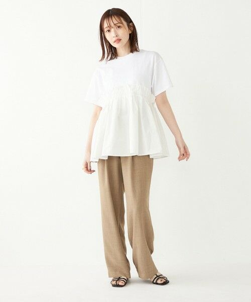 SHIPS for women / シップスウィメン カットソー | SHIPS Colors:〈手洗い可能〉フハク ドッキング TEE 2◇ | 詳細15