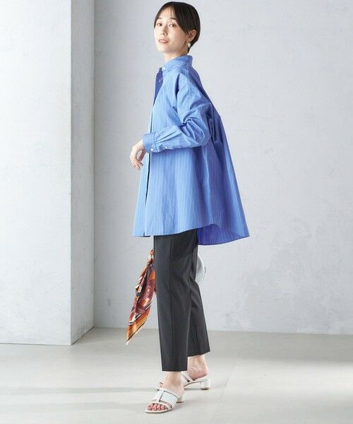 SHIPS for women / シップスウィメン シャツ・ブラウス | SHIPS Primary Navy Label:〈手洗い可能〉オリジナル ストライプ ビッグ シャツ | 詳細20