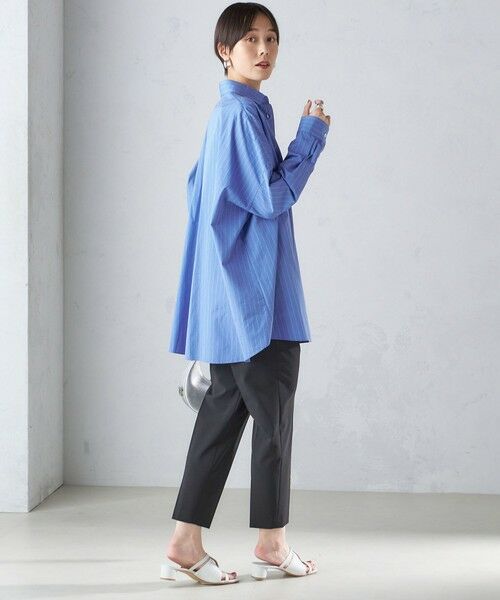 SHIPS for women / シップスウィメン シャツ・ブラウス | SHIPS Primary Navy Label:〈手洗い可能〉オリジナル ストライプ ビッグ シャツ | 詳細24