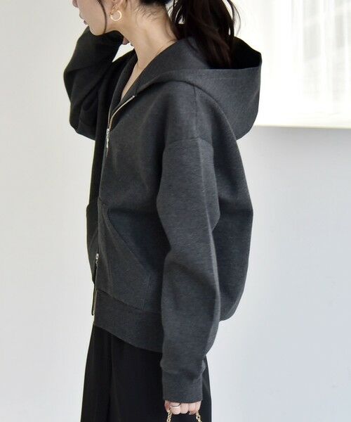 SHIPS / シップス パーカー | 《一部追加予約》quaranciel:〈洗濯機可能〉ポンチ ダブルジップ スウェット パーカー | 詳細30