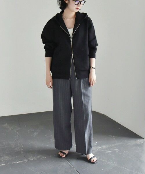 SHIPS / シップス パーカー | 《一部追加予約》quaranciel:〈洗濯機可能〉ポンチ ダブルジップ スウェット パーカー | 詳細27