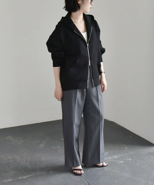 SHIPS / シップス パーカー | 《一部追加予約》quaranciel:〈洗濯機可能〉ポンチ ダブルジップ スウェット パーカー | 詳細28