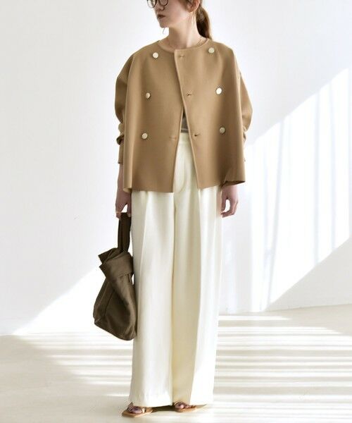 SHIPS / シップス カーディガン・ボレロ | 《一部追加予約》quaranciel:〈手洗い可能〉ニット ノーカラー ダブルジャケット カーディガン | 詳細12