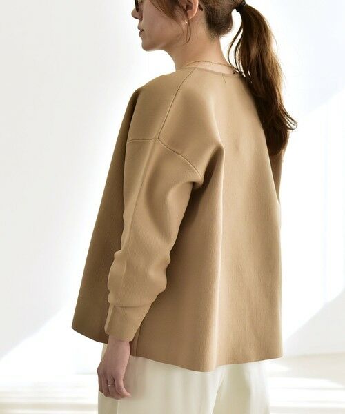 SHIPS / シップス カーディガン・ボレロ | 《一部追加予約》quaranciel:〈手洗い可能〉ニット ノーカラー ダブルジャケット カーディガン | 詳細15