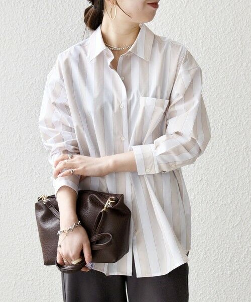 SHIPS / シップス シャツ・ブラウス | 《一部追加予約》SHIPS any:〈洗濯機可能〉REPREVE レギュラーカラー ルーズ ポケット シャツ | 詳細7