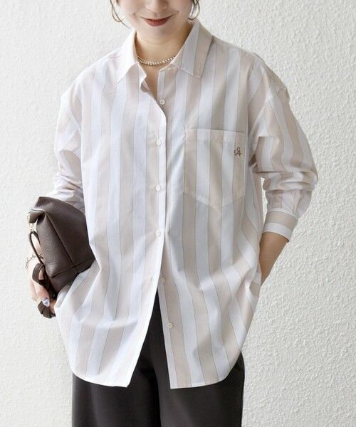 SHIPS / シップス シャツ・ブラウス | 《一部追加予約》SHIPS any:〈洗濯機可能〉REPREVE レギュラーカラー ルーズ ポケット シャツ（ベージュ）