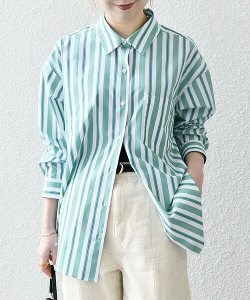 SHIPS / シップス シャツ・ブラウス | 《一部追加予約》SHIPS any:〈洗濯機可能〉REPREVE レギュラーカラー ルーズ ポケット シャツ | 詳細17