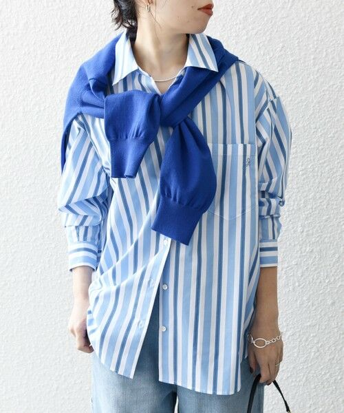 SHIPS for women/シップスウィメン 《一部追加予約》SHIPS any:〈洗濯機可能〉REPREVE レギュラーカラー ルーズ ポケット シャツ ブルー系その他 38 SHIPS for women/シップスウィメン 《一部追加予約》SHIPS any:〈洗濯機可能〉REPREVE レギュラーカラー ルーズ ポケット シャツ ブルー系その他 38