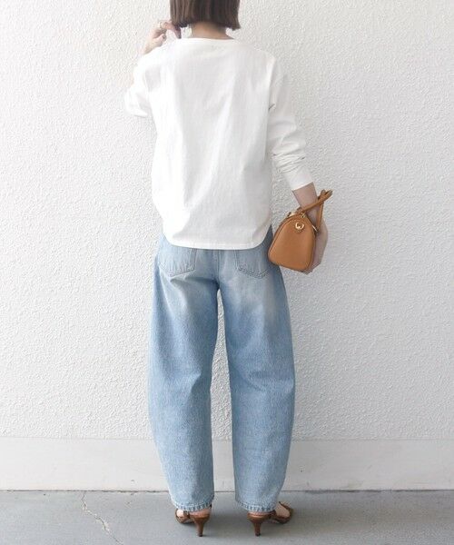 SHIPS / シップス Tシャツ | 【SHIPS any別注】THE KNiTS:〈洗濯機可能〉ラウンドヘム ロゴ ロングスリーブ TEE | 詳細2