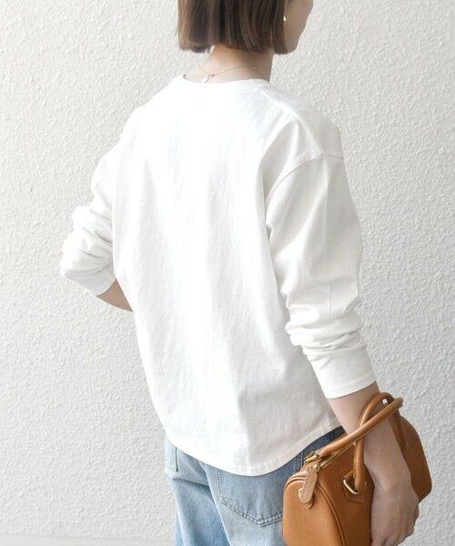 SHIPS / シップス Tシャツ | 【SHIPS any別注】THE KNiTS:〈洗濯機可能〉ラウンドヘム ロゴ ロングスリーブ TEE | 詳細4