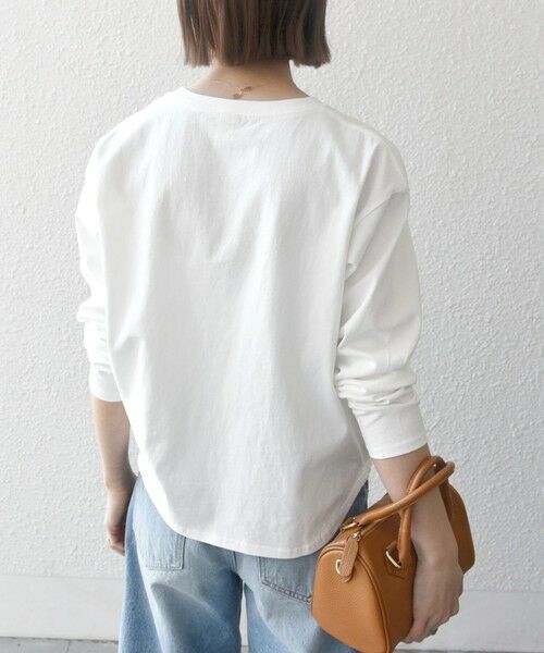 SHIPS / シップス Tシャツ | 【SHIPS any別注】THE KNiTS:〈洗濯機可能〉ラウンドヘム ロゴ ロングスリーブ TEE | 詳細5