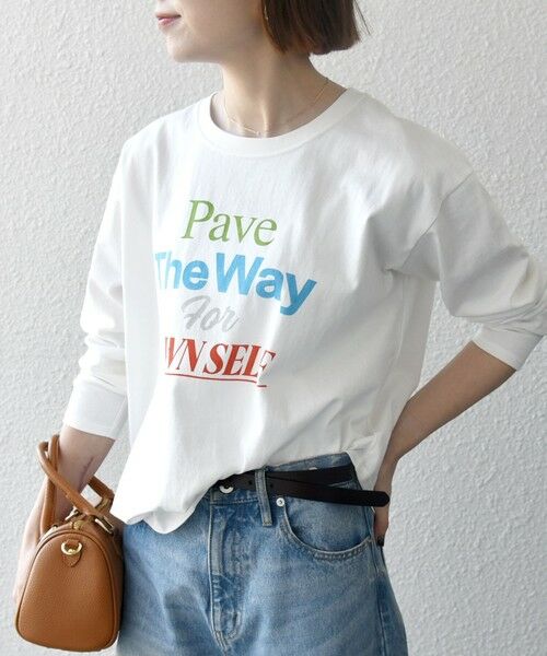 SHIPS / シップス Tシャツ | 【SHIPS any別注】THE KNiTS:〈洗濯機可能〉ラウンドヘム ロゴ ロングスリーブ TEE | 詳細6
