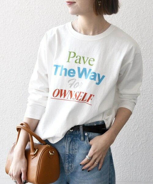 SHIPS / シップス Tシャツ | 【SHIPS any別注】THE KNiTS:〈洗濯機可能〉ラウンドヘム ロゴ ロングスリーブ TEE | 詳細7