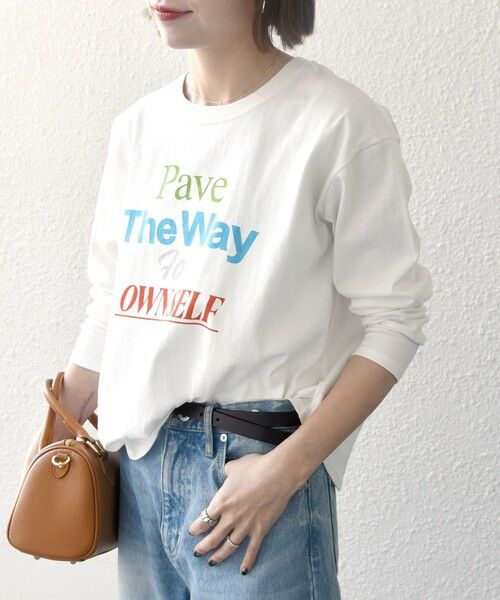 SHIPS / シップス Tシャツ | 【SHIPS any別注】THE KNiTS:〈洗濯機可能〉ラウンドヘム ロゴ ロングスリーブ TEE | 詳細8