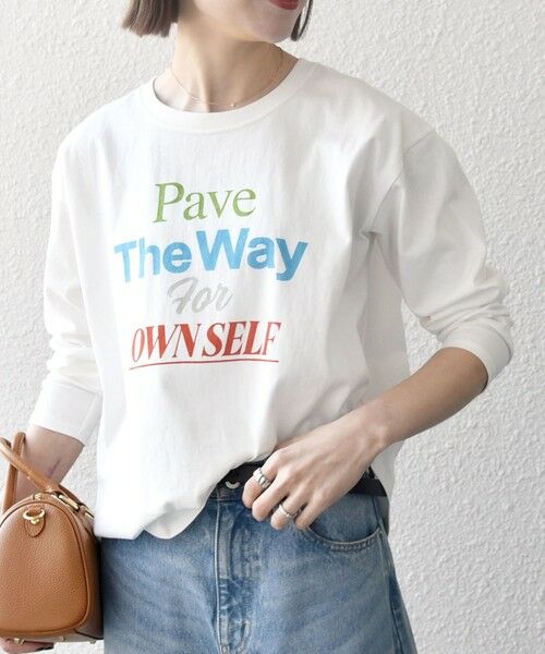 SHIPS / シップス Tシャツ | 【SHIPS any別注】THE KNiTS:〈洗濯機可能〉ラウンドヘム ロゴ ロングスリーブ TEE | 詳細9