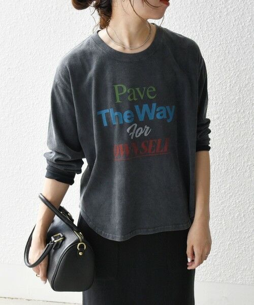 SHIPS / シップス Tシャツ | 【SHIPS any別注】THE KNiTS:〈洗濯機可能〉ラウンドヘム ロゴ ロングスリーブ TEE | 詳細26