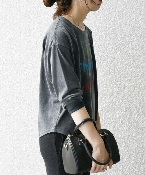 SHIPS / シップス Tシャツ | 【SHIPS any別注】THE KNiTS:〈洗濯機可能〉ラウンドヘム ロゴ ロングスリーブ TEE | 詳細27