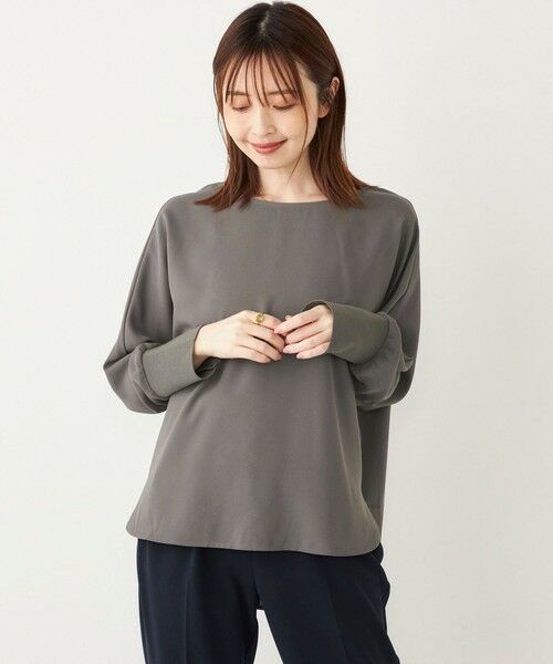 SHIPS for women / シップスウィメン シャツ・ブラウス | SHIPS Colors:〈手洗い可能〉ジョーゼット バック切り替え トップス | 詳細9