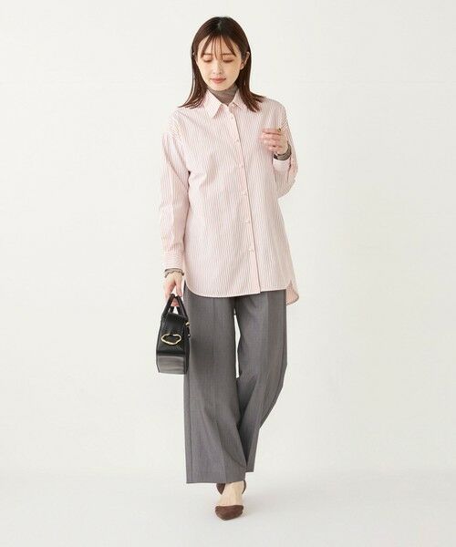 SHIPS for women / シップスウィメン シャツ・ブラウス | SHIPS Colors:〈洗濯機可能〉パールモチーフボタン ストライプ シャツ 2 | 詳細8