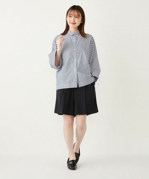 SHIPS for women / シップスウィメン シャツ・ブラウス | SHIPS Colors:〈手洗い可能〉TR ボクシー ドルマン シャツ ストライプ | 詳細15