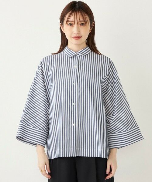 SHIPS for women / シップスウィメン シャツ・ブラウス | SHIPS Colors:〈手洗い可能〉TR ボクシー ドルマン シャツ ストライプ | 詳細8