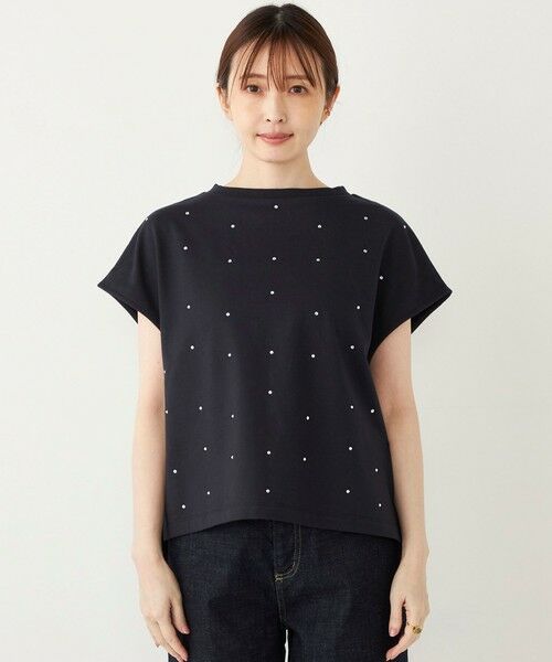 SHIPS for women / シップスウィメン カットソー（半袖以外） | SHIPS Colors:〈手洗い可能〉ホットフィックス ミニ裏毛 トップス | 詳細16