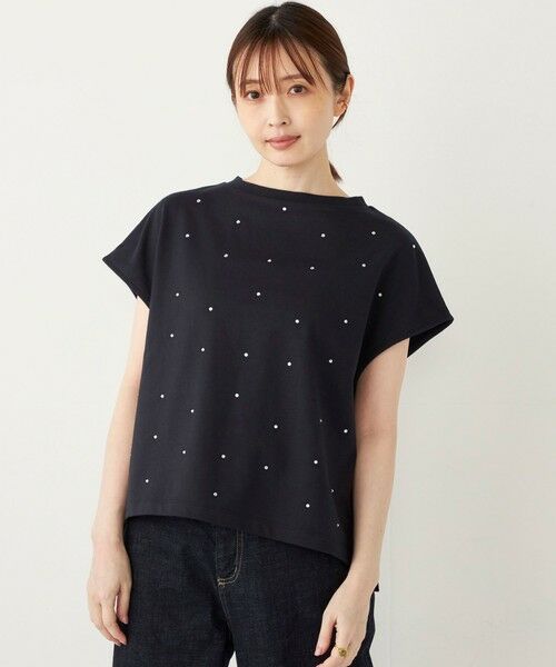 SHIPS for women / シップスウィメン カットソー（半袖以外） | SHIPS Colors:〈手洗い可能〉ホットフィックス ミニ裏毛 トップス | 詳細23