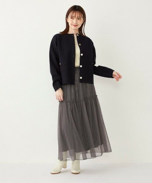 SHIPS for women / シップスウィメン ロング・マキシ丈スカート | SHIPS Colors:〈手洗い可能〉チュール ギャザー スカート | 詳細24